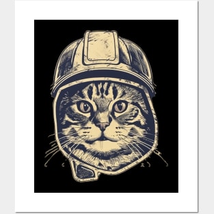 Catswithhardhats retro Posters and Art